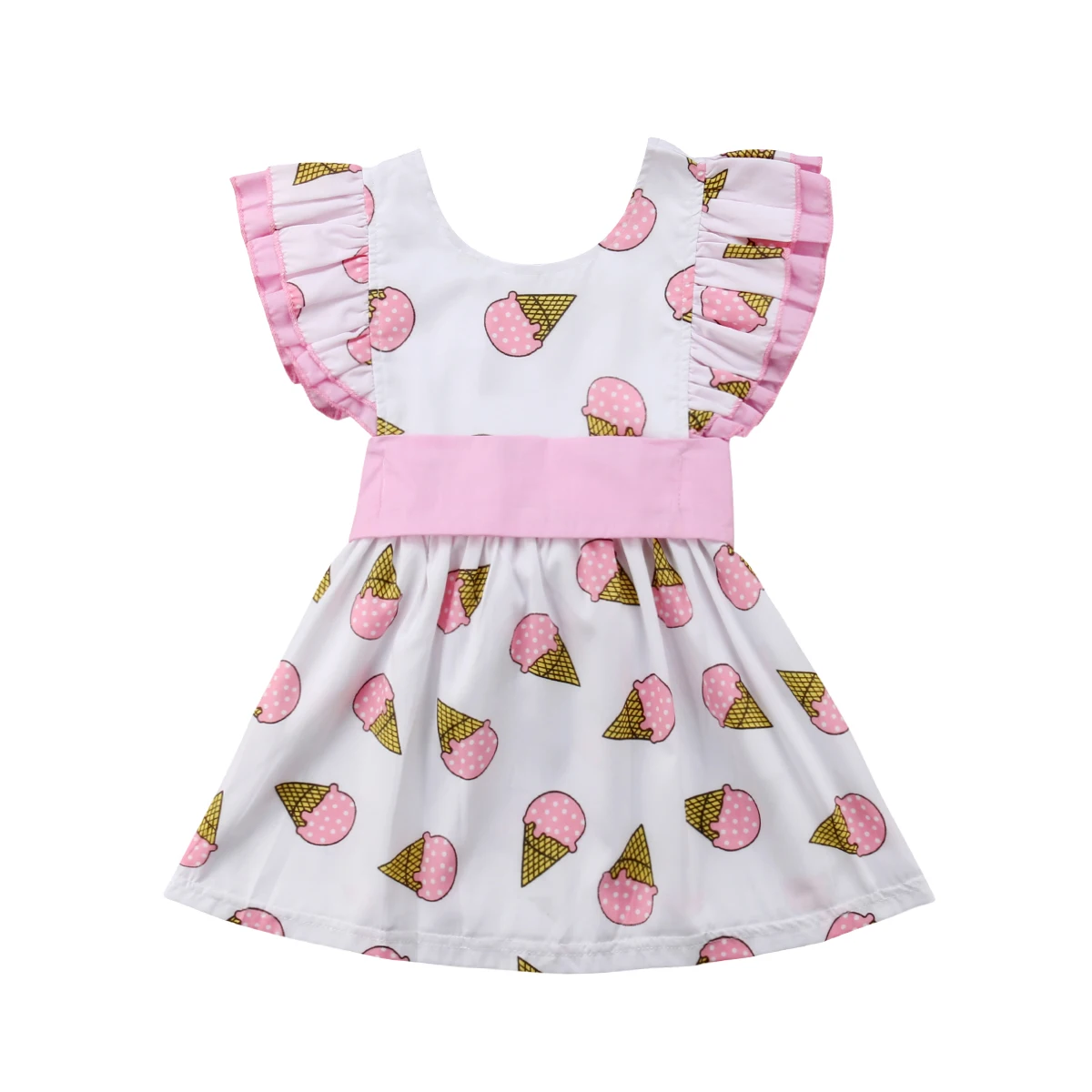 Ice Cream Toddler Kids Baby Girls Cotton Party Sleeveless Dress Sundress Clothesin Dresses from