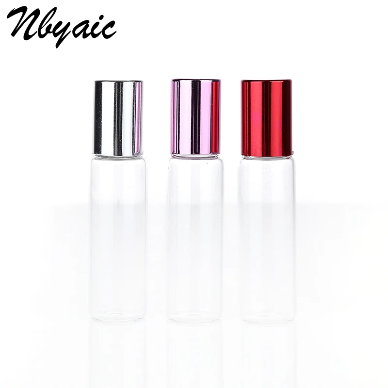 5 ml 10 ml multiple colors 6 bottles glass bottle essential oil empty perfume bottle glass ball can be filled with makeup tools