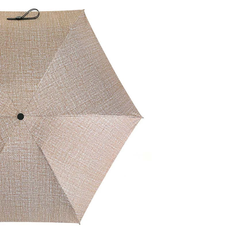 Портативный мужской зонт мини с карманами с насованной лентой зонтик с УФ-защитой от Дождя Складной женские маленькие 50 процентов зонтик по доступной цене - Цвет: champagne