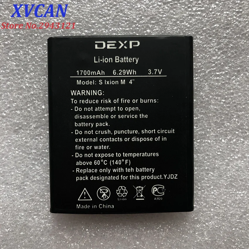 Для DEXP S IXION M 4 &quotаккумулятор 1700mAH.&quot Мобильный телефон литий-ионный аккумулятор