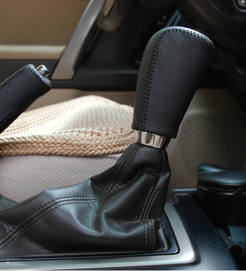 

High Quality Cowhide Top Layer Leather Automatic Gear Shift Collars Gear Cover For 2010-2014 Toyota Land Cruiser Prado