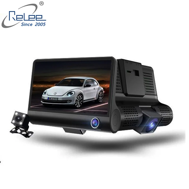 112/5000 Relee RLDV 313 Автомобильная камера Full HD DVR Видеорегистратор с 3 камерами Объектив