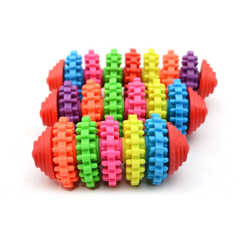 Красочная резиновая Собака Щенок для зубов прорезывание зубов здоровые зубы десны жевательные игрушки