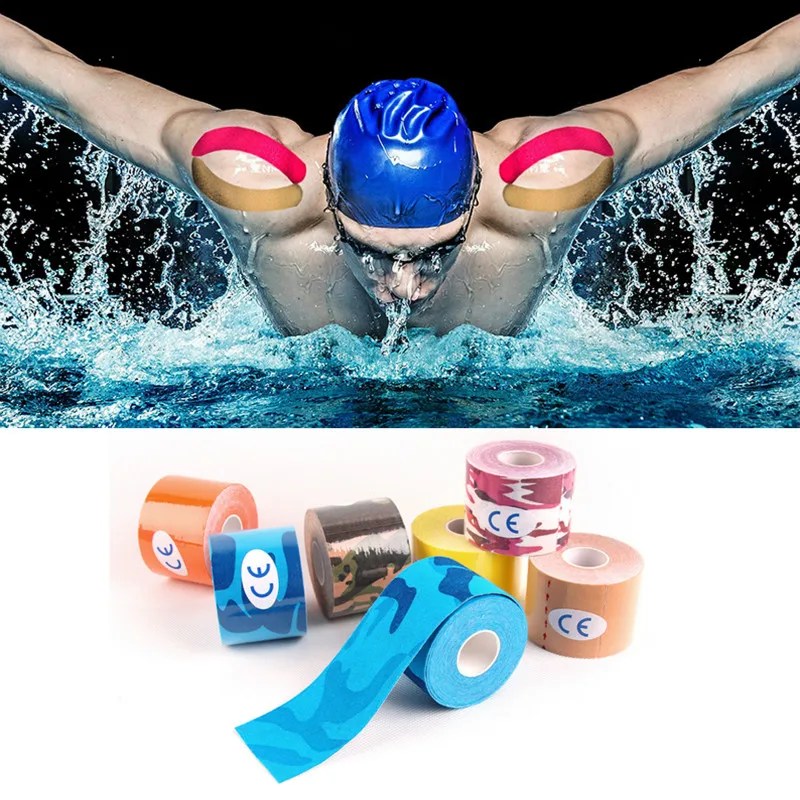 

Kinesiology Tape Muscle Bandage 5cm*5m Sports RollCotton Elastic Adhesive Strain Injury Muscle Sticker Knee Brace Elbow Support