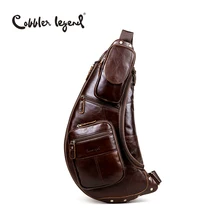 Cobbler Legend Men’s Vintage Genuine Leather Travel Riding Messenger Shoulder Bag 2016 New Man Cross Body Chest Pack Bag For Men