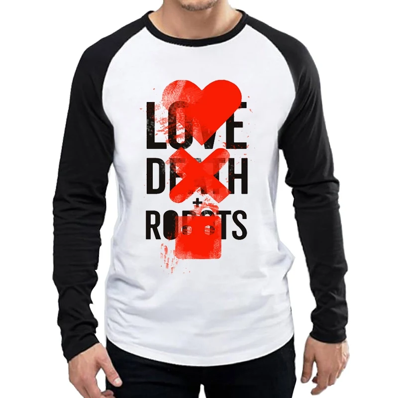 Футболка с длинным рукавом Love, Death Robots, модная мужская футболка с логотипом Love Death Robots, майки футболки с длинным рукавом - Цвет: 7