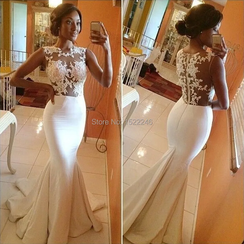 tight white prom dress