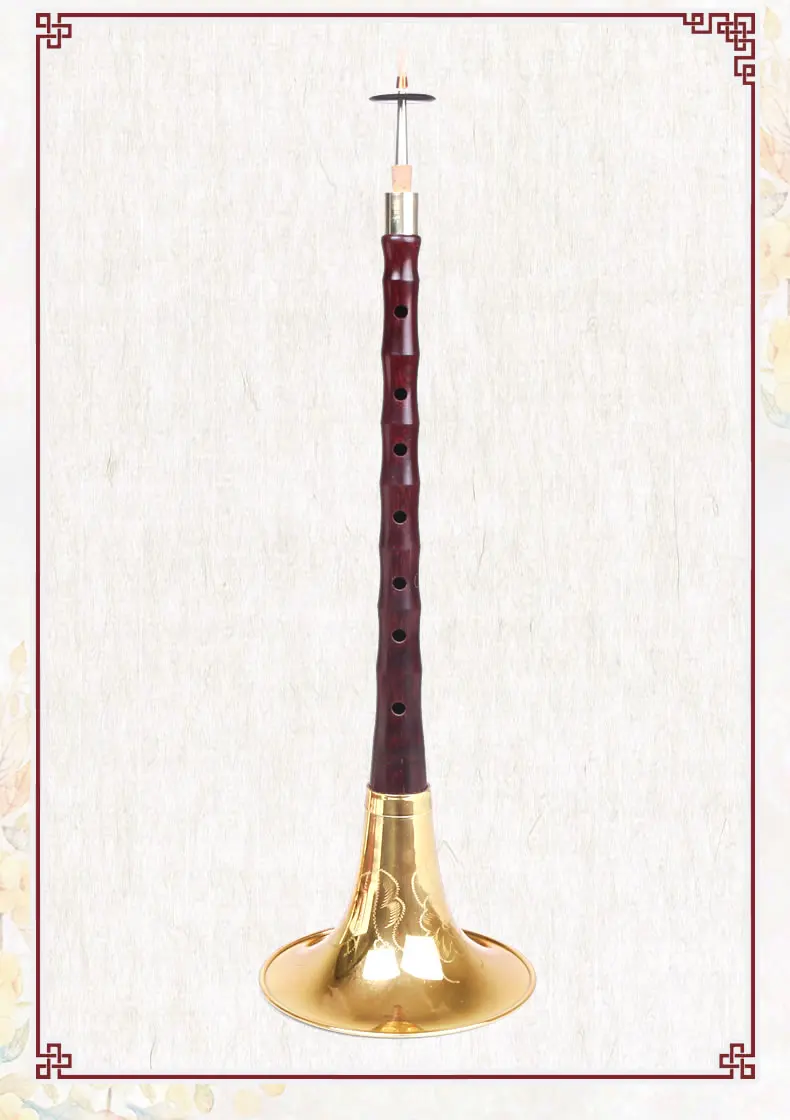 high grade suona horn red sandalwood copper surnay chinese traditional