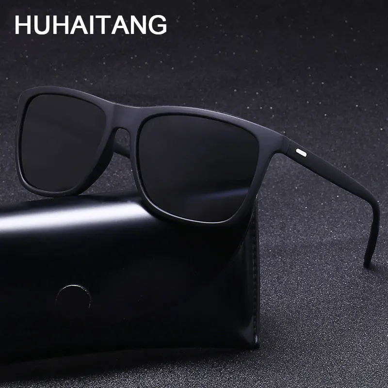 

HUHAITANG Square Polarizing Sun Glasses Men Polarized Sunglasses Mens Elasticity Frame Women Brand Designer Sunglases For Man