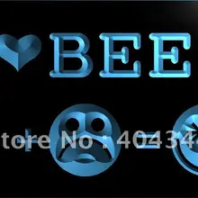 LB934-I Love Beer Happy Face Bar Pub Декор свет Знак Домашний Декор ремесла