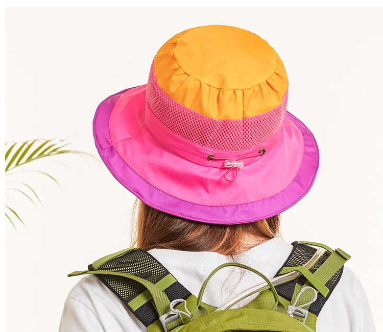 Солнцезащитный крем с Стома шляпа от солнца уличная шляпа кепки солнцезащитные унисекс для Для женщин Летняя Панама Для мужчин с широкими