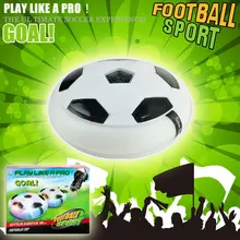 Воздушная мощь футбол внутри мягкая пена плавающая светодиодная мигающая футбольная игра диск многоповерхностная парящая и скользящая игрушка