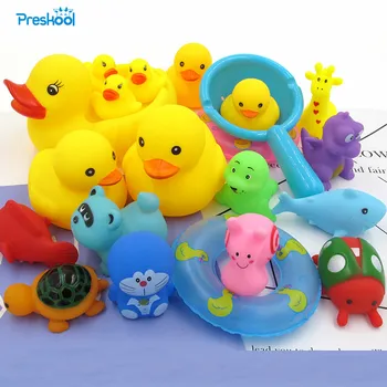 

Baby toy duck bath baby boys and girls called the little duck squeezed children water bath toys set