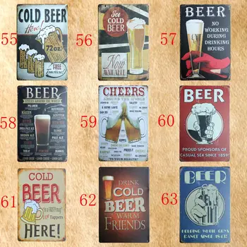 

[ Mike86 ] BEER Style Tin signs Bar Metal painting Vintage Wall Plaque Craft HP-7 20*30 CM