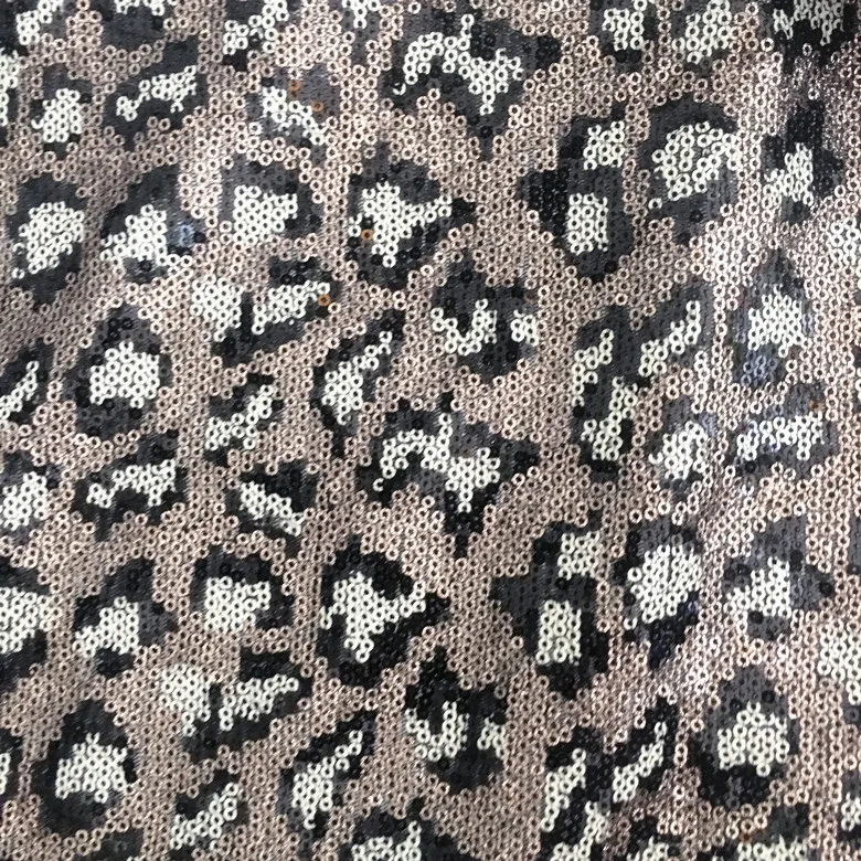 Leopard sequin fabric embroidered dress sequin cloth,sewing materials,125cm*50cm/pcs