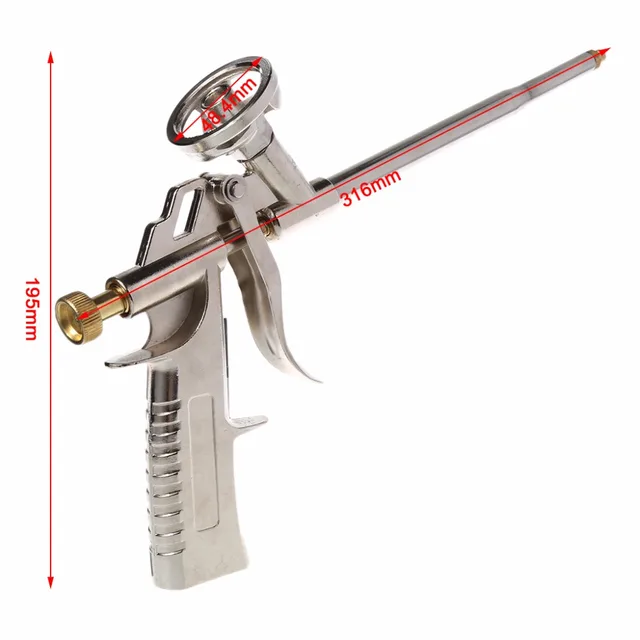 31.6×19.5cm Alloy Foam Expanding Spray Gun Sealant Dispensing PU Insulating Applicator Tool