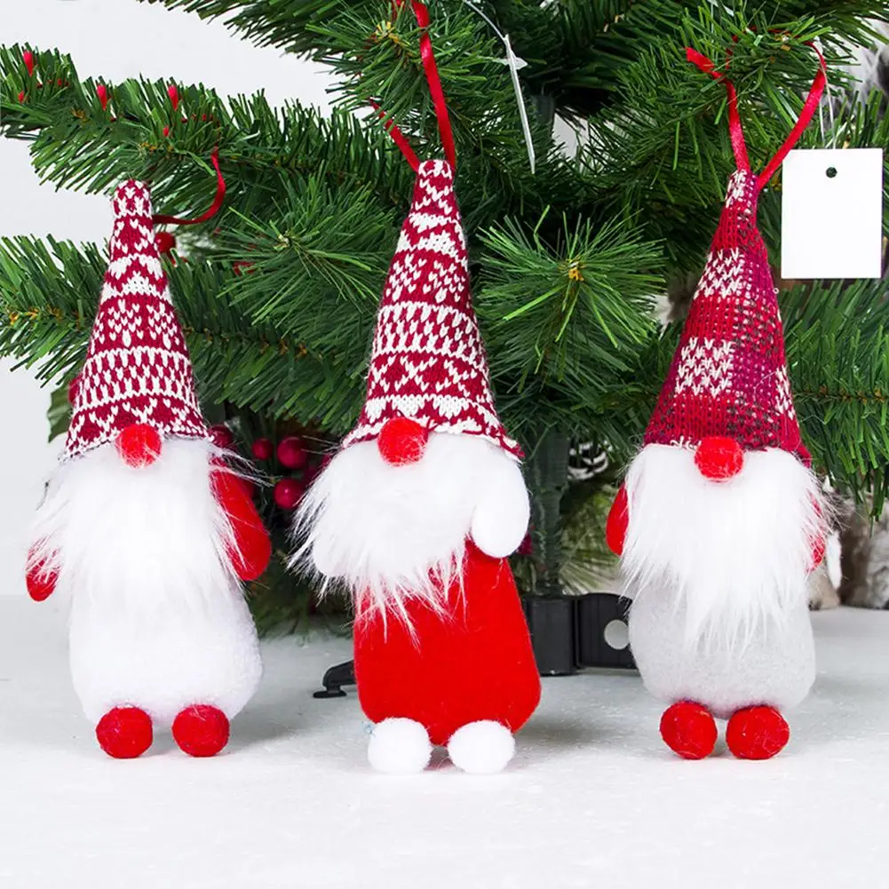 

Brand New Christmas Santa Claus with Face Covered Doll Hanging Pendant Christmas Tree Hanger Christmas Ornaments Pendant