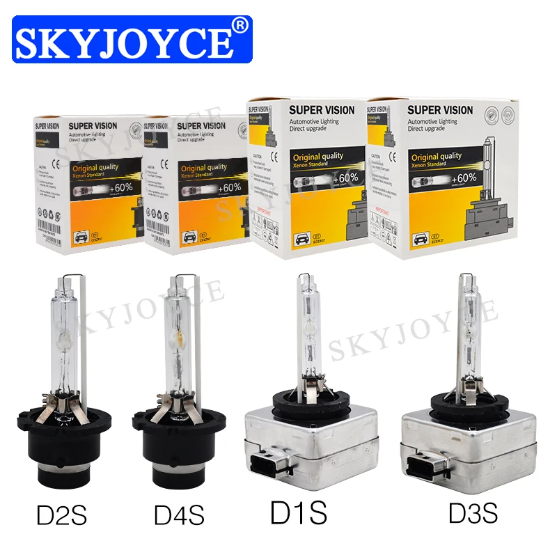 SKYJOYCE D2S D4S ксеноновых фар, Высокопрочная конструкция лампы 35 Вт D1S D1R D2S D2R D3S D3R D4S D4R лампа 55 W 4300 K 5000 K 6000 K 8000 K Автомобильная фара ксеноновая лампа