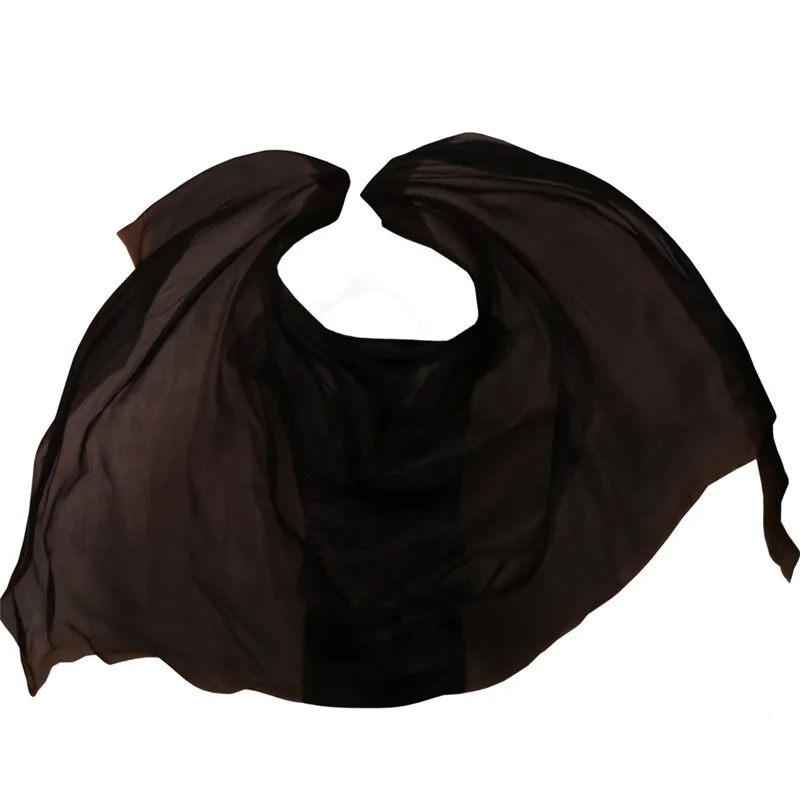 2018 high quality cheap dance veils women's sexy 100% silk belly dance veil wholesale  black