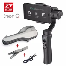 Zhiyun гладкой Q 3 оси ручной карданный смартфон стабилизатор для GoPro 3 4 5 iPhone 7 Plus Samsung S7 s6 VS гладкой III модель