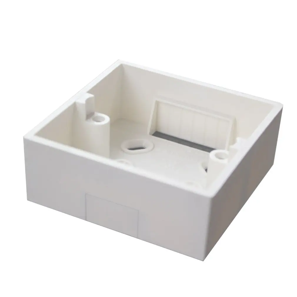 Surface Mounted Switch Box PVC Flame Retardant 86 Single Socket mounting box Panel Base Junction Box