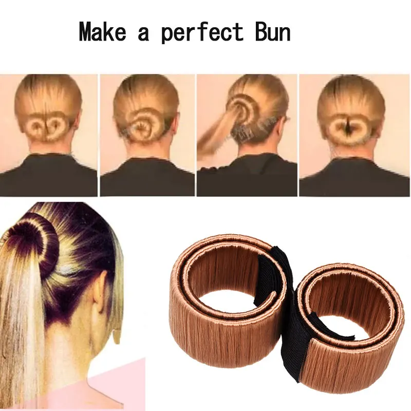 

M MISM 1PC Women Multi Function Hair Styling Tool 24.5cm/9.6inch French Braiding Twist Magic Band Bun Maker Hair Accessories