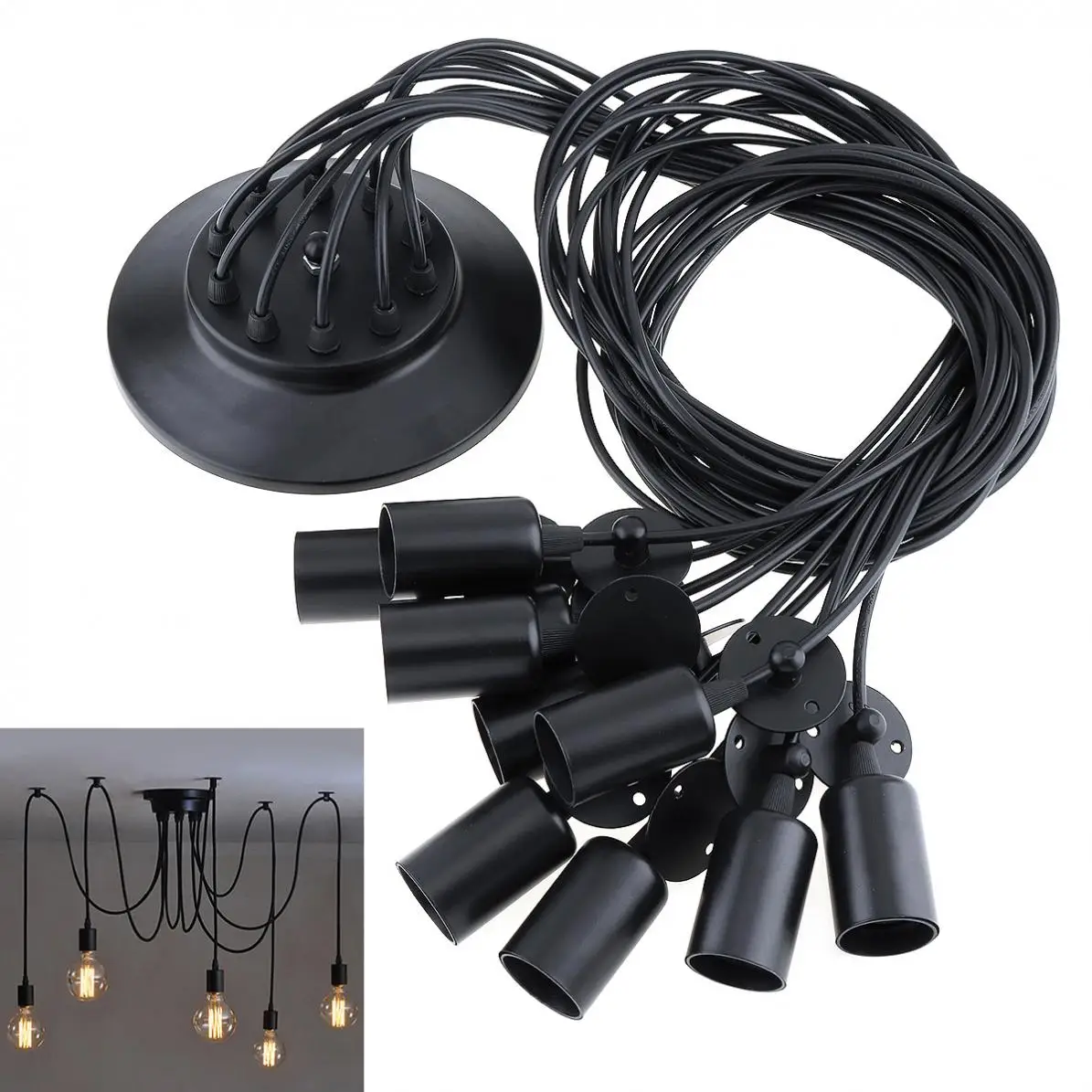 

10 Heads 2 Meters Cable Heavenly Female Chandelier Soft Lighting with Suction Cup for Lighting Decoration