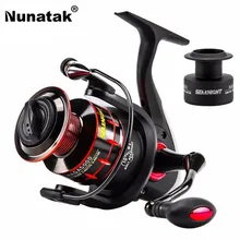 Nunatak NAGA 5.2:1/4.7:1 11BB 7.5KG Spinning Fishing Reel 2000/3000/4000/5000 Spinning Wheel Fishing Tackle with Spare Spool