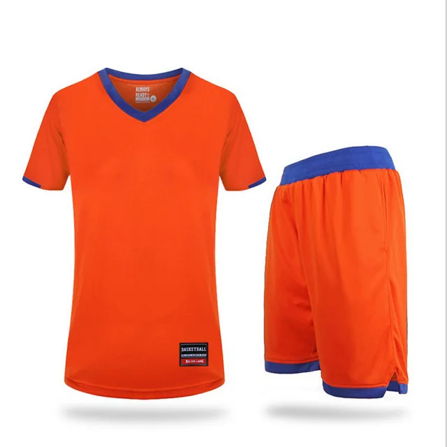 Мужские баскетбольные майки Pro Баскетбольная одежда костюмы униформы наборы дышащие баскетбольные тренировочные рубашки+ шорты плюс размер 6XL - Цвет: Оранжевый