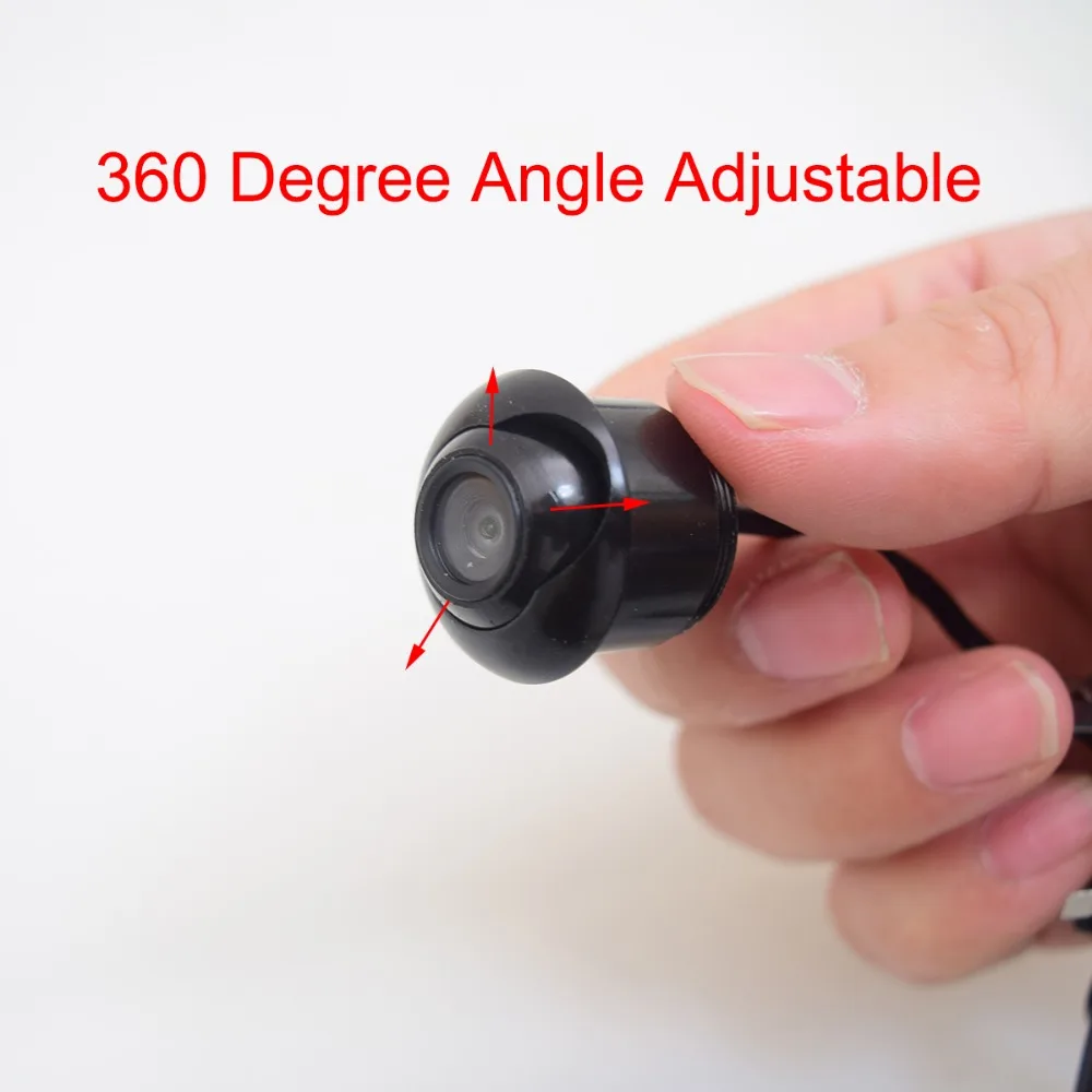 EKYLIN Car Auto Front View Camera Forward Cam Screw Bumper Mount Universal Fit Non-mirror Image w//o Parking Grid Lines