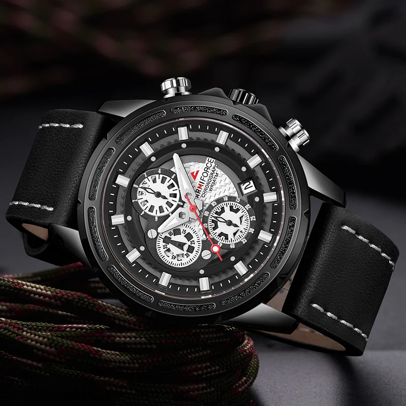 ARMIFORCE Топ люксовый бренд мужские часы модные хронограф кварцевые часы мужские армейские военные спортивные часы с датой Relogio Masculino