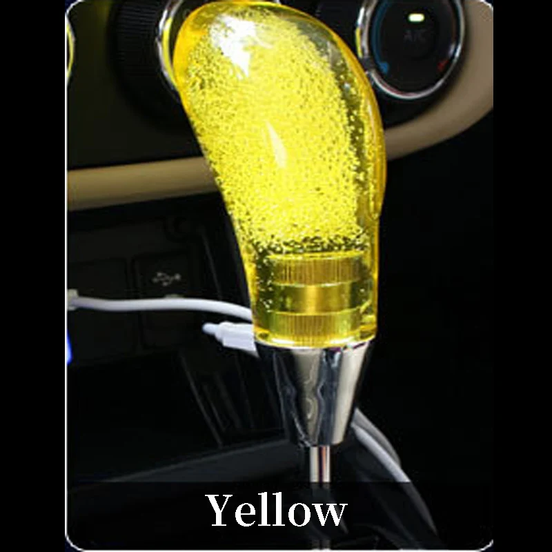 Автомобильный светодиодный переключения Шестерни рукоятка рычага переключения передач для Audi A3 A4 B8 A6 Q5 C7 8 v B5 Mercedes Benz W203 W204 W205 W124 W212 AMG - Название цвета: yellow