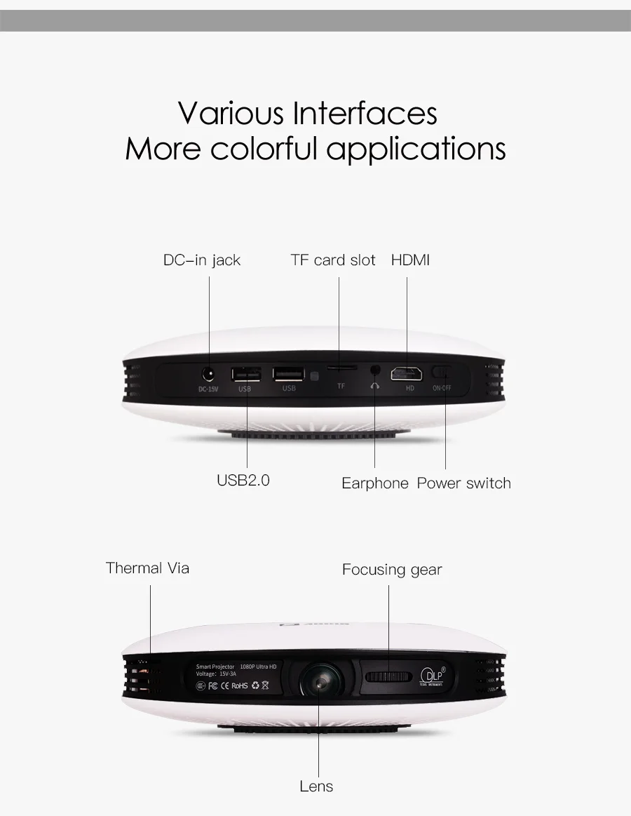 ByJoTeCH M18 projector 3D 1080P 2G 32G Android WIFI 4K Home Theater Cinema Proyector Beamer AirPlay Miracast Built-in battery ByJoTeCH M18 projector 3D 1080P 2G 32G Android WIFI 4K Home Theater Cinema Proyector Beamer AirPlay Miracast Built-in battery
