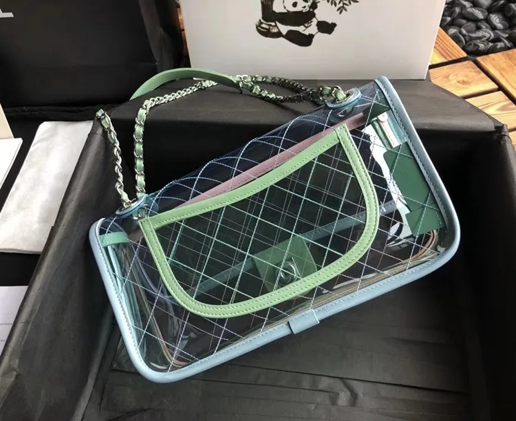 

2018 HOT new Luxury brand PVC Handbags Luxury Women Designer Shoulder Bags Newest Crossbody Chain Bags M 25cm free shipping