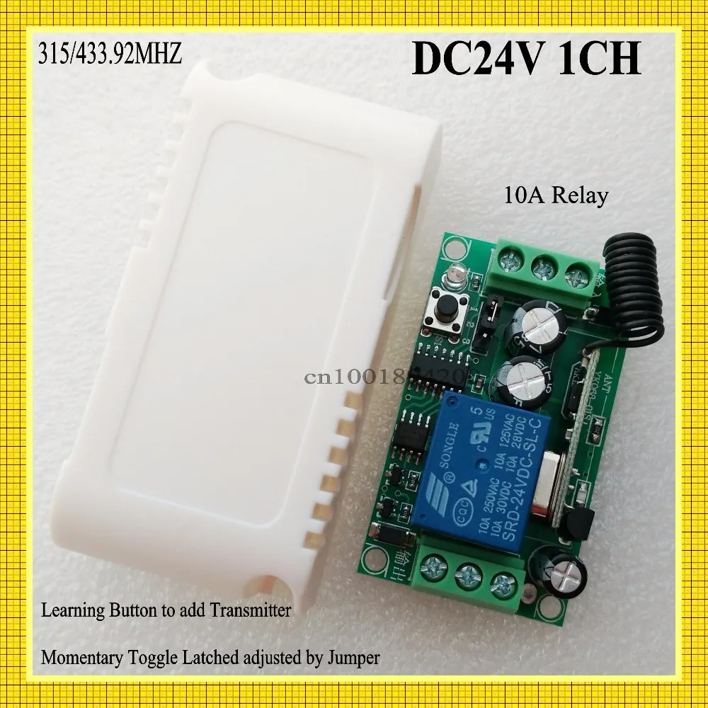 DC 24V 8CH Wireless Remote Switch 10A Relay Receiver Transmitter Remote ON OFF Lighting Switch RF tx rx ASK Smart Home Remote