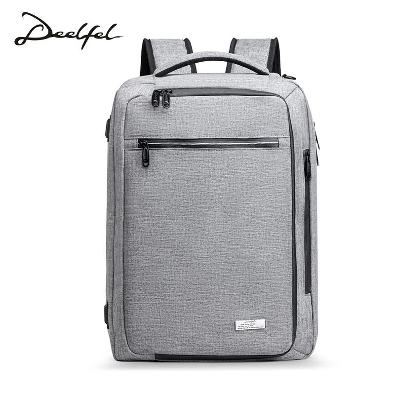 

DEELFEL Backpack Men laptop Backpack waterproof Fashion Anti theft usb backpack Travel bag men Large Capacity Schoolbag