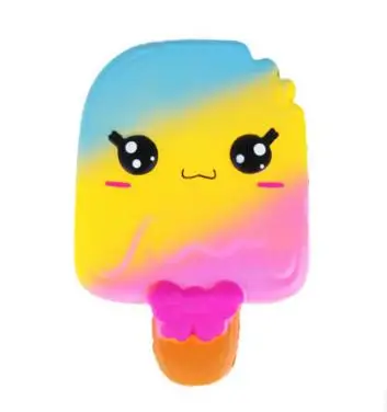 Jumbo Smiley Rainbow Squishy медленно поднимающийся имитационный хлеб торт ароматическая забавная игрушка для снятия стресса для детей детская игрушка - Цвет: Светло-желтый