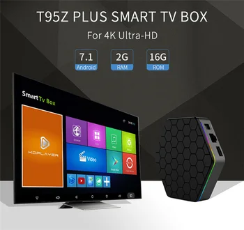 

T95Z Plus Smart TV BOX Andorid 7.1 OS Set top box 2GB+16GB 3GB+32GB Amlogic S912 Octa Core H.265 2.4G/5GHz WIFI 1000M BT4.0 4K