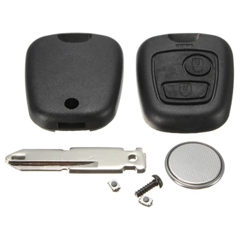 

2 Button Remote Key Case Shell Switch Repair Kit For Peugeot 206