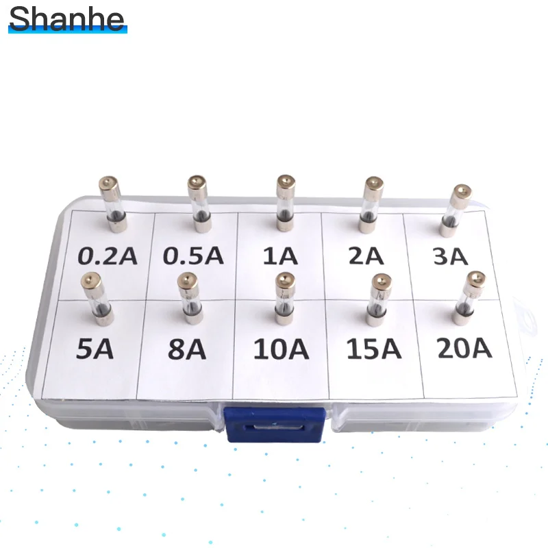 Акция! 100 шт./комплект предохранители в ассортименте 5x20 мм|glass fuse|1a fuse0.1a fuse |