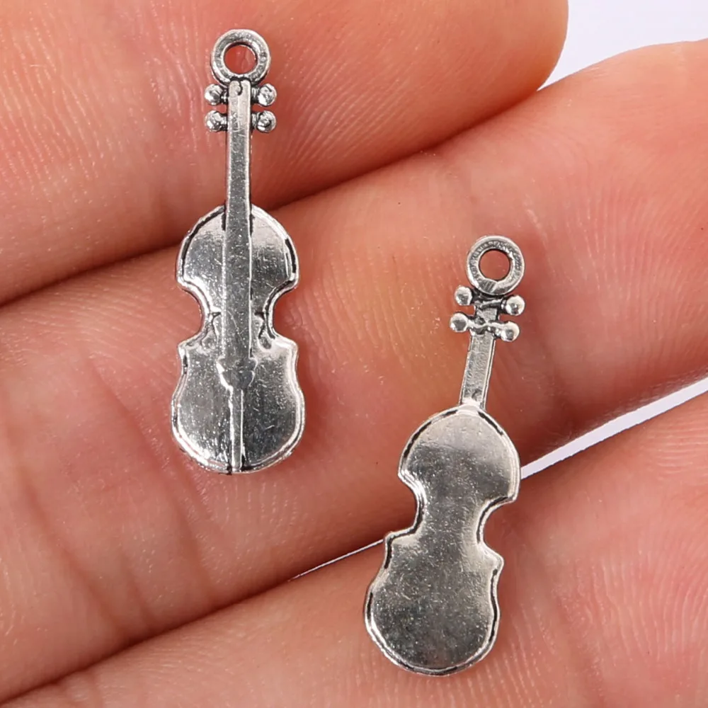 Buy 13pcs Violin Charms Pendant Plated Silver Antique
