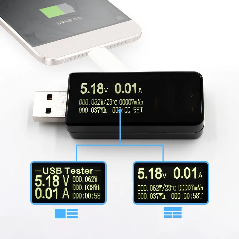 

7 in 1 USB tester DC Digital voltmeter amperimetro current voltage meter amp volt ammeter detector power bank charger indicator