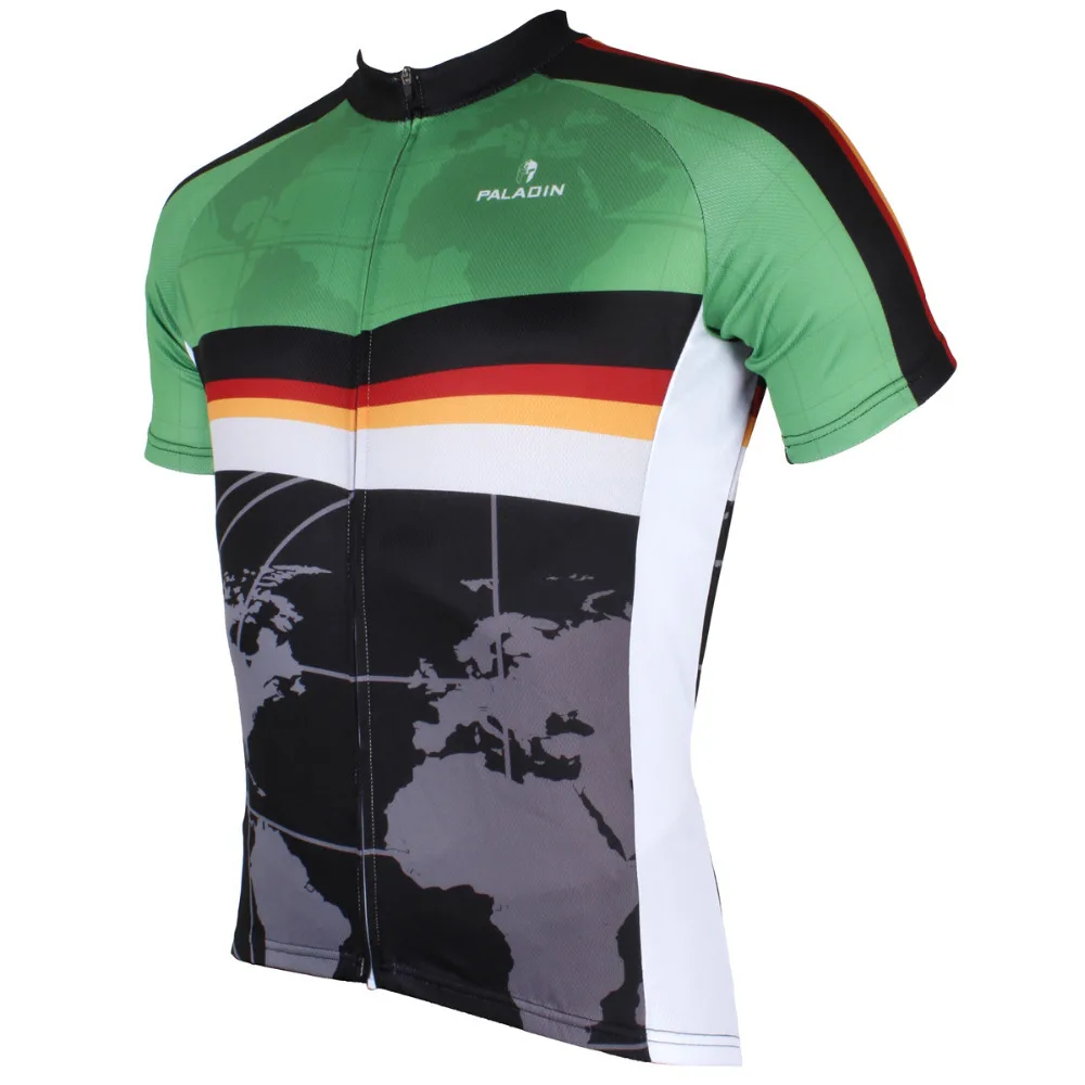 

Free Shipping 1/2 Green Men's jersey Sleeve Cycling Jersey Polyester Bicycle Apparel Breathable Cycling Clothing Size S To 6XL