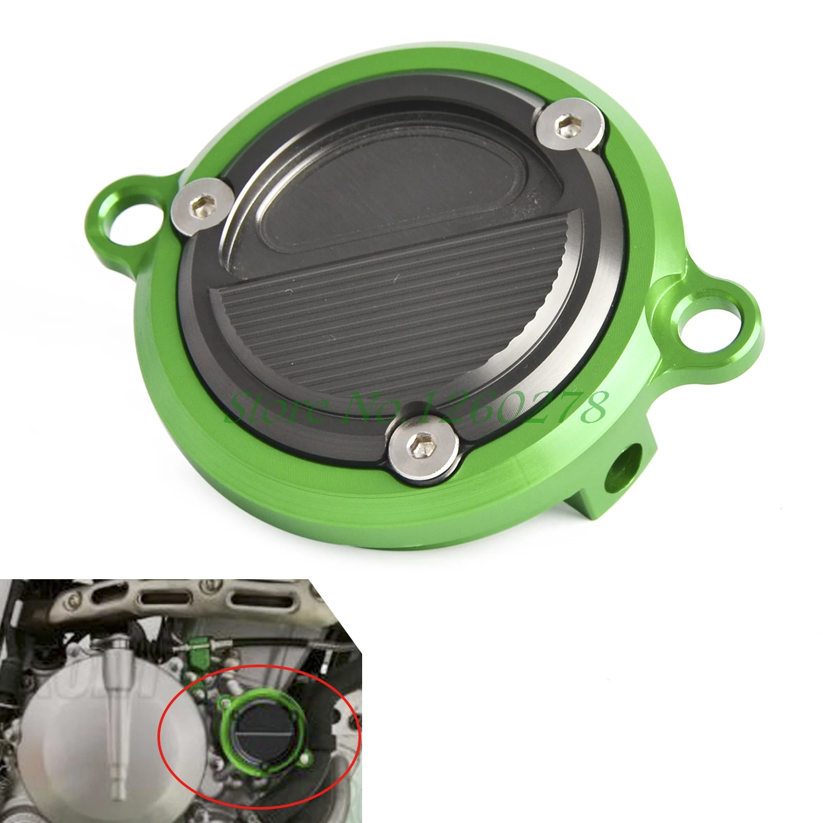 

Motorcycle Right Side Starter Motor Cover For Kawasaki KLX250/D-Tracker 1993-2016