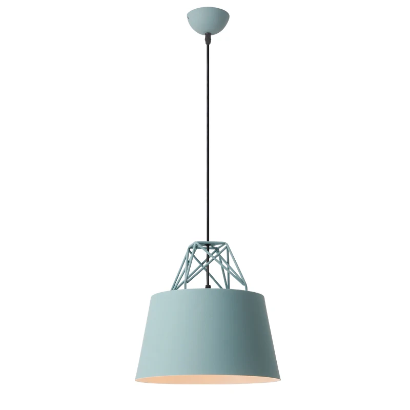 

Modern simple Nordic macaron pendant lights cheap colorful dining room bar bedroom bedside coffee house creative LED droplight