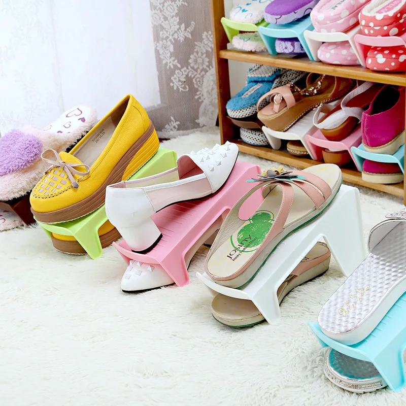 Fashion Plastic Shoe Rack Stand Save Space Shoes Shoes Storages