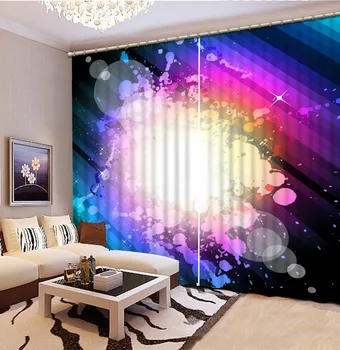 

Curtain Design Fashion Customized 3D Curtain Colored Bubble Stripes Blackout Shade Window Curtains Home Bedroom Decoratio