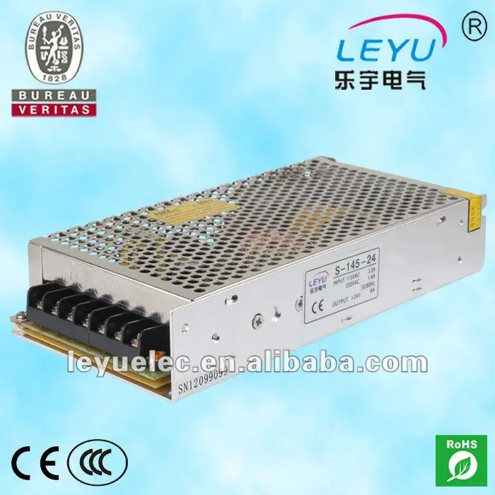 

Fixed switching frequency 25 KHz Leyu S-145-12 145w output 12v switching power supply