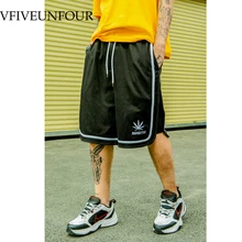 VFIVEUNFOUR/ винтажные летние модные мужские шорты в полоску в стиле хип-хоп, спортивные штаны для мужчин и женщин, свободные шорты на шнурке, уличная одежда