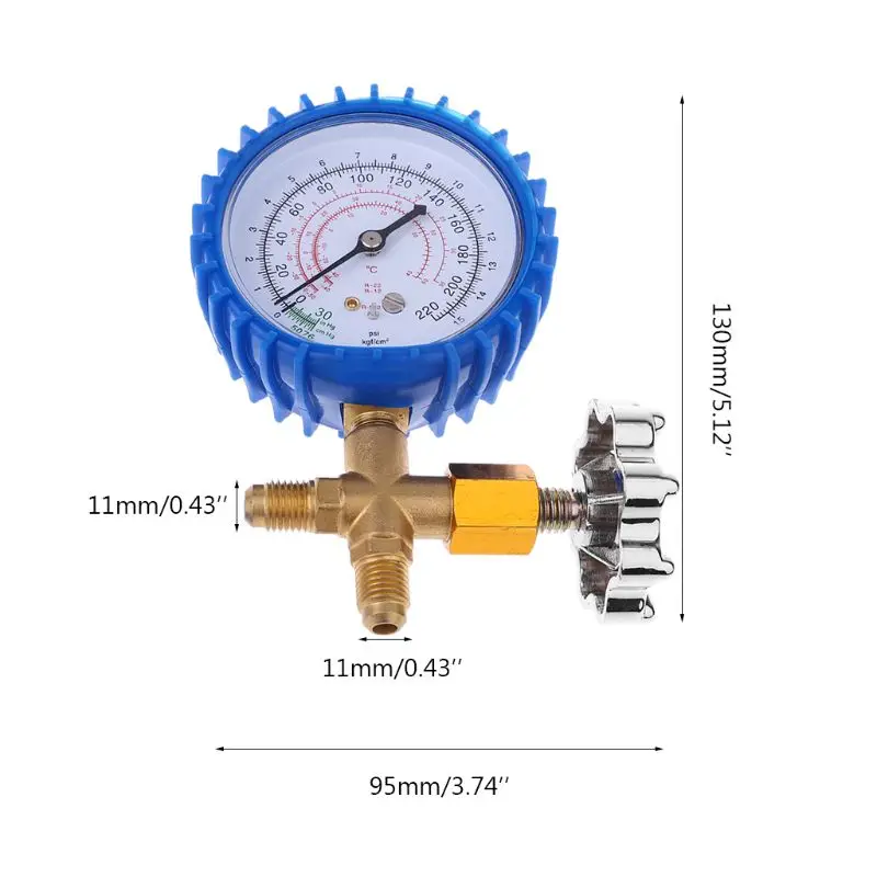 Новый 220PSI 500PSI хладоагент кондиционирования воздуха перезарядки Давление калибровочный манометр